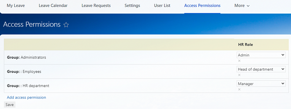PTO and day-offs tracking - Leave Management in Bitrix24 for HR