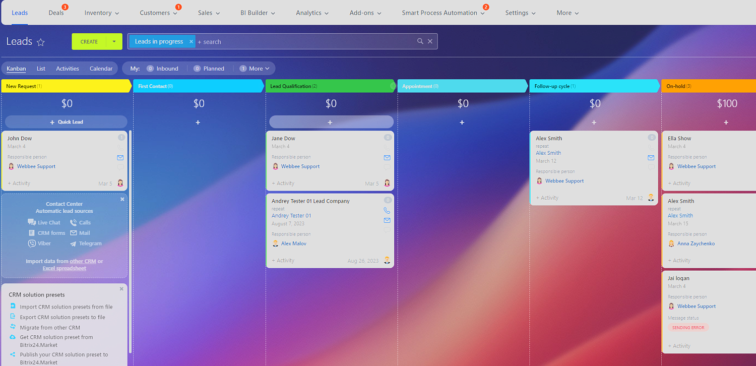 SalesMaster - Bitrix24 CRM Preset with self installation